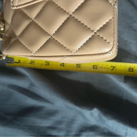 Quilted classic fashion chain bag double cc tan flap bag - Picture 6 of 8